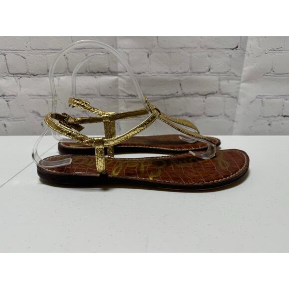 Sam Edelman Gold and Brown Bohemian Women's sandals size 8 - Picture 4 of 9